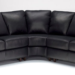 Natuzzi Editions Transitional Leather Sectional Sofa B682 - Sectional Sofas