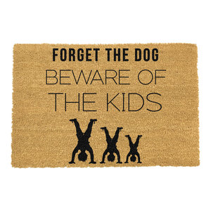 Forget The Dog Beware Of The Kids Outdoor Doormat Modern
