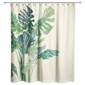 Houseplant Print 1 71x74 Shower Curtain