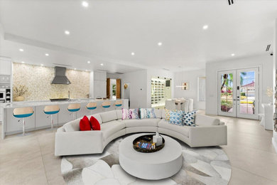 Living room - modern living room idea in Tampa