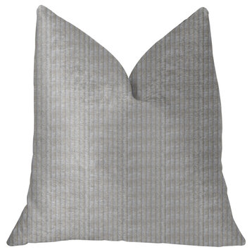 Cascade Beige Luxury Throw Pillow, 20"x26" Standard