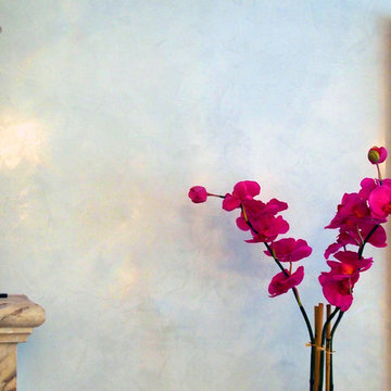 Venetian Plaster Finish -- Light Blue