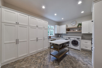 Design ideas for a transitional laundry room in Nashville.