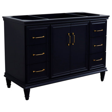 48" Single Vanity, Blue Finish- Cabinet Only