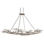 Currey and Company - Currey and Company 9000-0367 Rainforest - Fourteen Light Chandelier - The Rainforest White Chandelier may bring out MothRainforest Fourteen  Silver Leaf *UL Approved: YES Energy Star Qualified: n/a ADA Certified: n/a  *Number of Lights: Lamp: 14-*Wattage:60w E12 Candelabra Base bulb(s) *Bulb Included:No *Bulb Type:E12 Candelabra Base *Finish Type:Silver Leaf