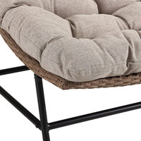 Outdoor Rattan Scoop Chairs, Natural, Set of 2 - Tropical - Outdoor
