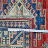 Tribal And Geometric Rug, Hand-Knotted 100% Wool Fine Kazak Area Rug