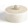 Luxe Italian Alabaster Stone Slab Long Box Rock Live Edge Handle Natural White