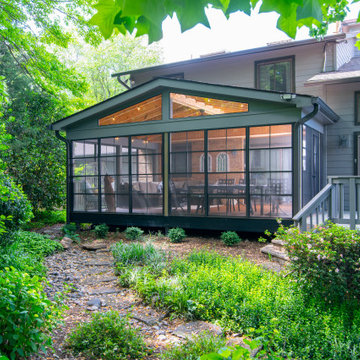 Design Builders four-season screened porch with Sunspace windows in Vienna, Fair