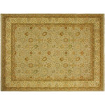 Bareens Designer Rugs - Turkish Knotted Istanbul Yolando Taupe/Beige Wool Rug - 9'1'' x 12'2'' - Designed with a mesmerizing intricate traditional motif this glorious hand knotted rug is a masterpiece that will fill any space with sophistication and grace. An exhilarating color pallet with an elaborate design, this masterpiece features luxurious hand spun wool with all vegetable dyes to add comfort and style to your decor. The design, color and beautiful chromatic composition with a sheen in traditional and transitional designs, exude beauty, elegance and quality make this rug a masterpiece of its own.