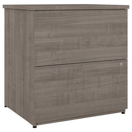 Bestar Logan 2-Drawer Engineered Wood Lateral File Cabinet in Silver Maple