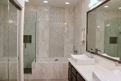 Inspiration for a contemporary bathroom remodel in Orange County