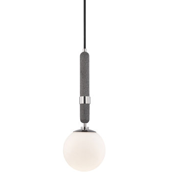 Brielle 1-Light Small Pendant, Polished Nickel