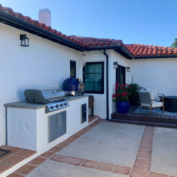 Outdoor kitchen for updated Spanish home