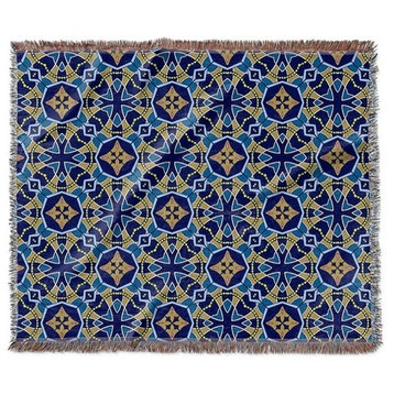 "Moroccan Tile" Woven Blanket 60"x50"