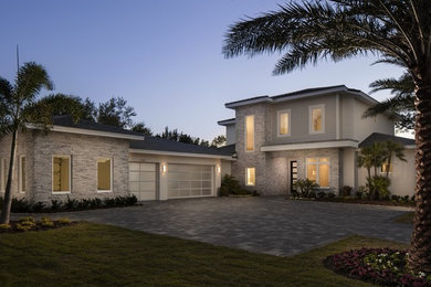 New Transitional Custom Home Overlooking the First Green in Bay Hill