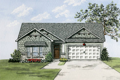 Example of an arts and crafts exterior home design in Dallas