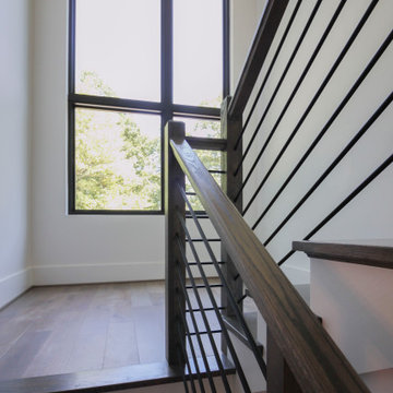 Project #79 | Minimalist Staircase with Black Horizontal Rods