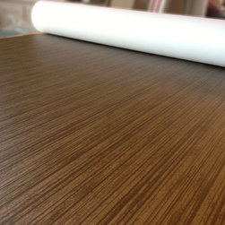 Custom Designed Metallic Copper Strie Wallpaper - Wallpaper