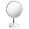 Magnifying Mirror With Round White Colored Base