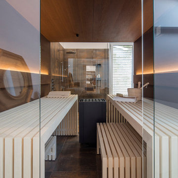 Design Sauna im Privatspa mit wohnlichem Charakter