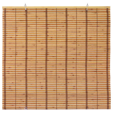 Burnt Bamboo Cordless Window Shade, Two-tone Honey, 24" W