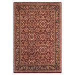 Bareens Designer Rugs - Antique Vegetable Dyed Agra Tabriz Wool Rug - 8'2'' x 9'11'' - Designed with mesmerizing intricacy and gorgeous color palette, this hand-knotted masterpiece demonstrates the beauty and electrifying thrill of Pak Persian art. These meticulously hand-knotted Pak-Persian rug is made with pure wool and features breathtaking traditional, transitional, and tribal designs in bold luxurious color pallets. Known for their intricate designs these rugs are a reproduction of Persian rugs, made in Pakistan with unique Mughal designs. Made by master weavers using the same Persian texture, design and dying technique, we wanted to produce the most significant manifestation of Persian art, life, and culture. This rug is most famous for its exceptional quality, incredible designs, patterns, and vibrant rich color. Pak-Persian rugs made with Persian weave with high knot counts, which enables the high intricacy and detail found in the patterns are also referred to as "State of art", each color adds a rich beautiful detail in the artwork of this rug. The design, color, and beautiful chromatic composition with a vibrant sheen with intricate designs, exude beauty, elegance, and quality make this rug a masterpiece of its own.