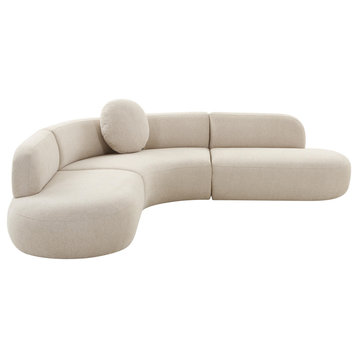 Broohah Upholstered Sectional, Beige