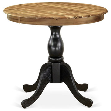 AST-NBK-TP - Dining Table - Natural Table Top and Black Pedestal Leg Finish