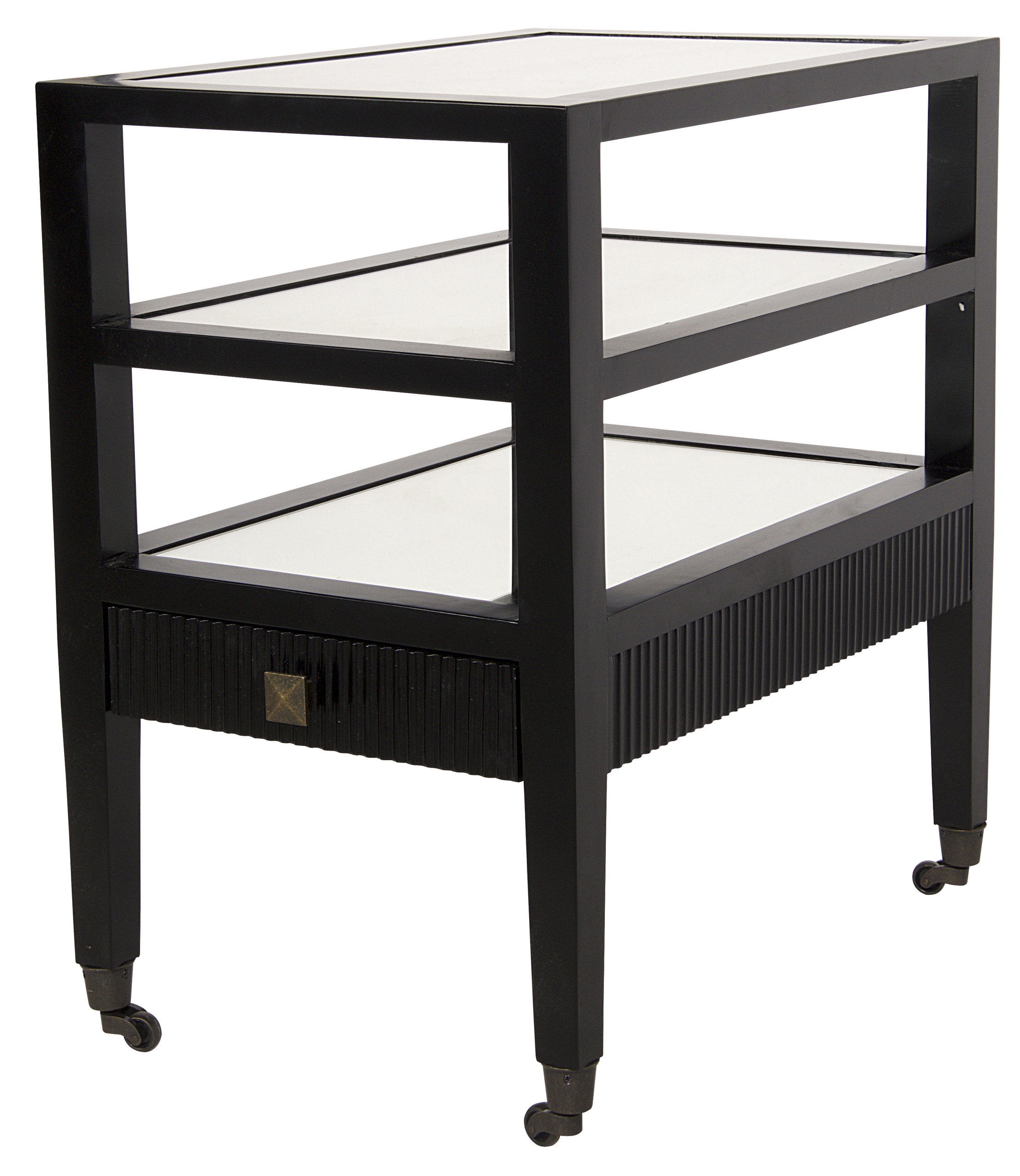Lesly Side Table, Distressed Black - Transitional - Side Tables And End ...