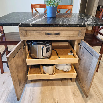 Transitional Kitchen Remodel With Spruce Colored Cabinets