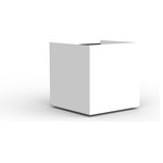 PLANTERCRAFT - Powder Coated Aluminum Planter, Cube, White, 16"lx16"wx16"h, Without Drainage Holes - Planters are more than just a vessel for your live accents. As an essential element of your interior and exterior design scheme, planters express style and reflect your creative vision, adding to the perceived image of who you are as a company, organization, or individual.