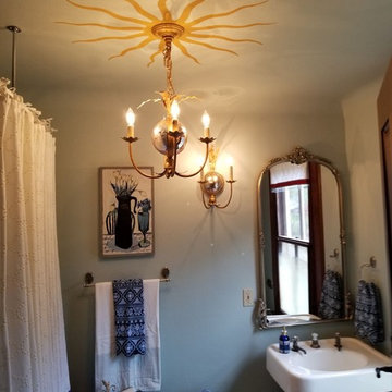 Mural with Zodiac Signs and Stars on Ceiling