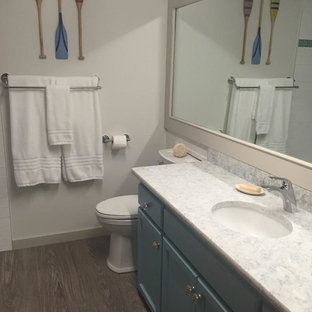 75 Beautiful Dark Wood Floor Bathroom With Laminate Countertops