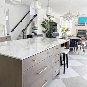 Maple Stain & White Kitchen