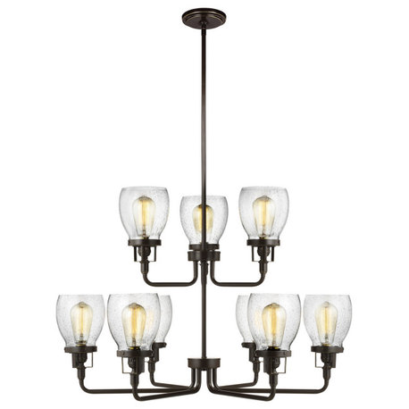 Belton 9-Light Chandelier, Bronze