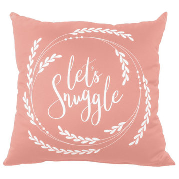 Let's Snuggle Decorative Pillow, Pale Pink