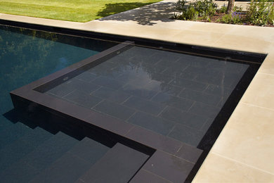 OUTDOOR SWIMMING POOL WITH BUILT-IN CHILDREN'S POOL
