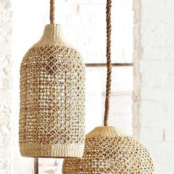 Roost Abaca Woven Pendants **Next Day Shipping - SKU: L279 - Pendant Lighting