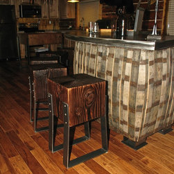 Whiskey Barrel Bar - Wine And Bar Cabinets