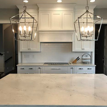 Custom Amish and Waypoint Cabinetry- Extra White and Custom Gray Color