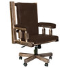 Homestead Collection Upholstered Office Chair, Stain and Clear Lacquer Finish