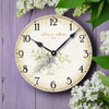 Vintage-Style Lilacs Clock, 12 Inch Diameter
