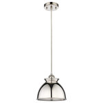 Innovations Lighting - Adirondack 1-Light 8" Cord Mini Pendant, Polished Nickel Shade - A truly dynamic fixture, the Ballston fits seamlessly amidst most decor styles. Its sleek design and vast offering of finishes and shade options makes the Ballston an easy choice for all homes.