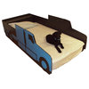 Semi-Tractor Truck Twin Kids Bed Frame - Handcrafted - Truck Themed Kids Beds