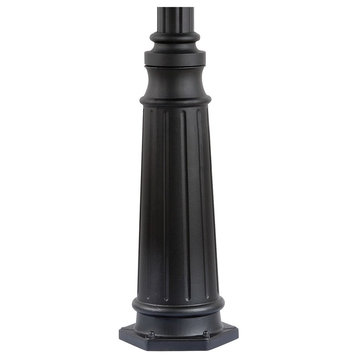 96" Outdoor Post withBase in Black