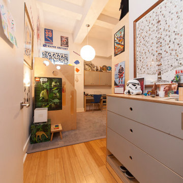 Liam's Room: Maximize Storage in an Unusual Floor Plan