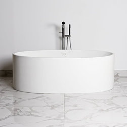 Lusso Stone Cielo Solid Surface Freestanding Stone Resin Bath 1610 - Baths