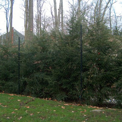 Black Chain Link Deer Fence with 4 Top Cables - Home Fencing And Gates