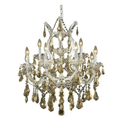 Elegant Lighting - Elegant Lighting 2801D27C-GT/SS Chandelier Maria Theresa - Ceiling Lighting
